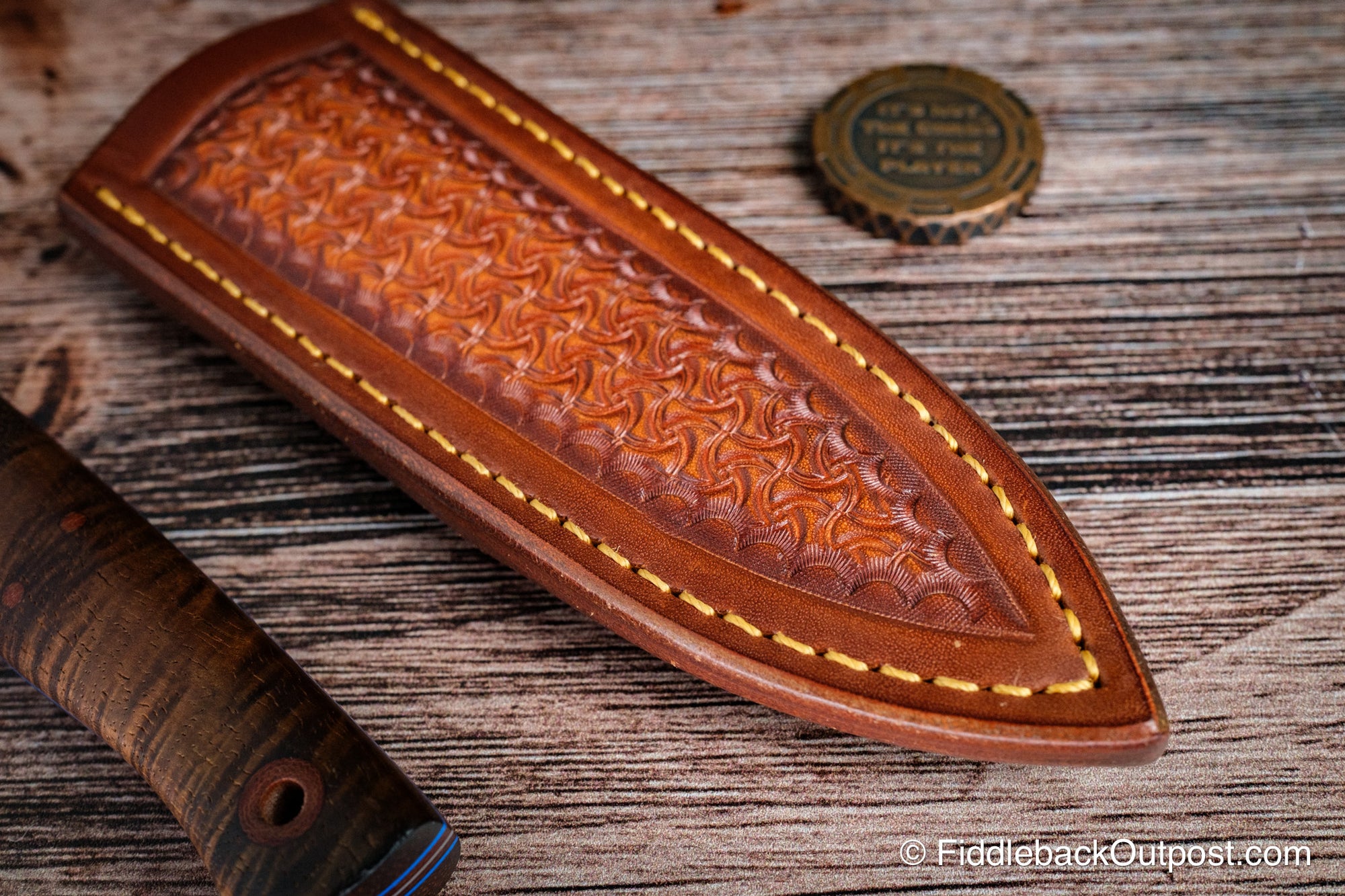Diomedes Industries XCarry 638 - Leather Belt Sheath - Custom Torque Weave