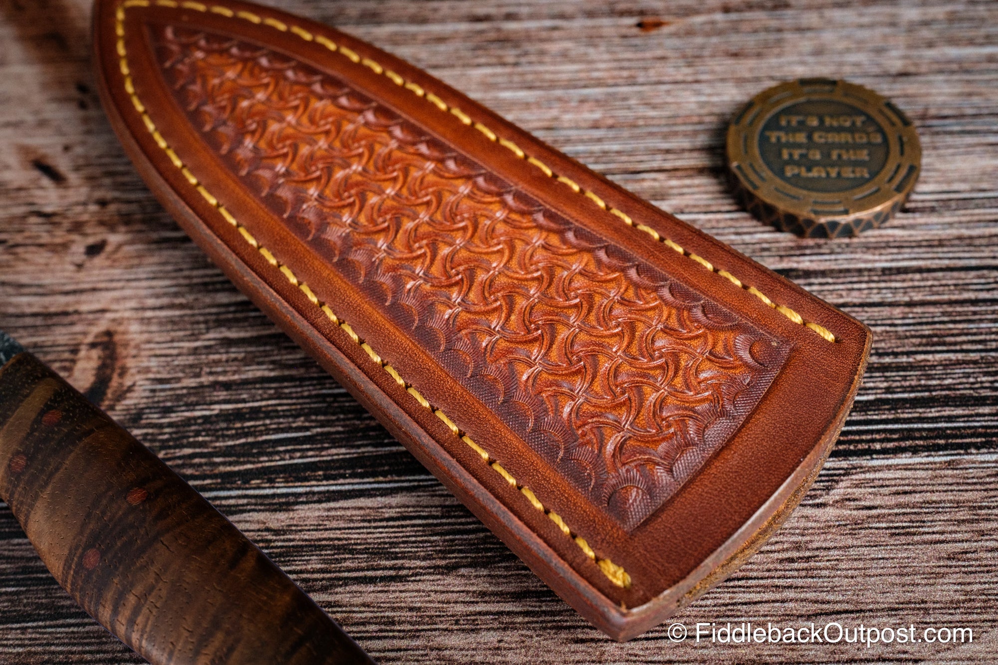 Diomedes Industries XCarry 638 - Leather Belt Sheath - Custom Torque Weave