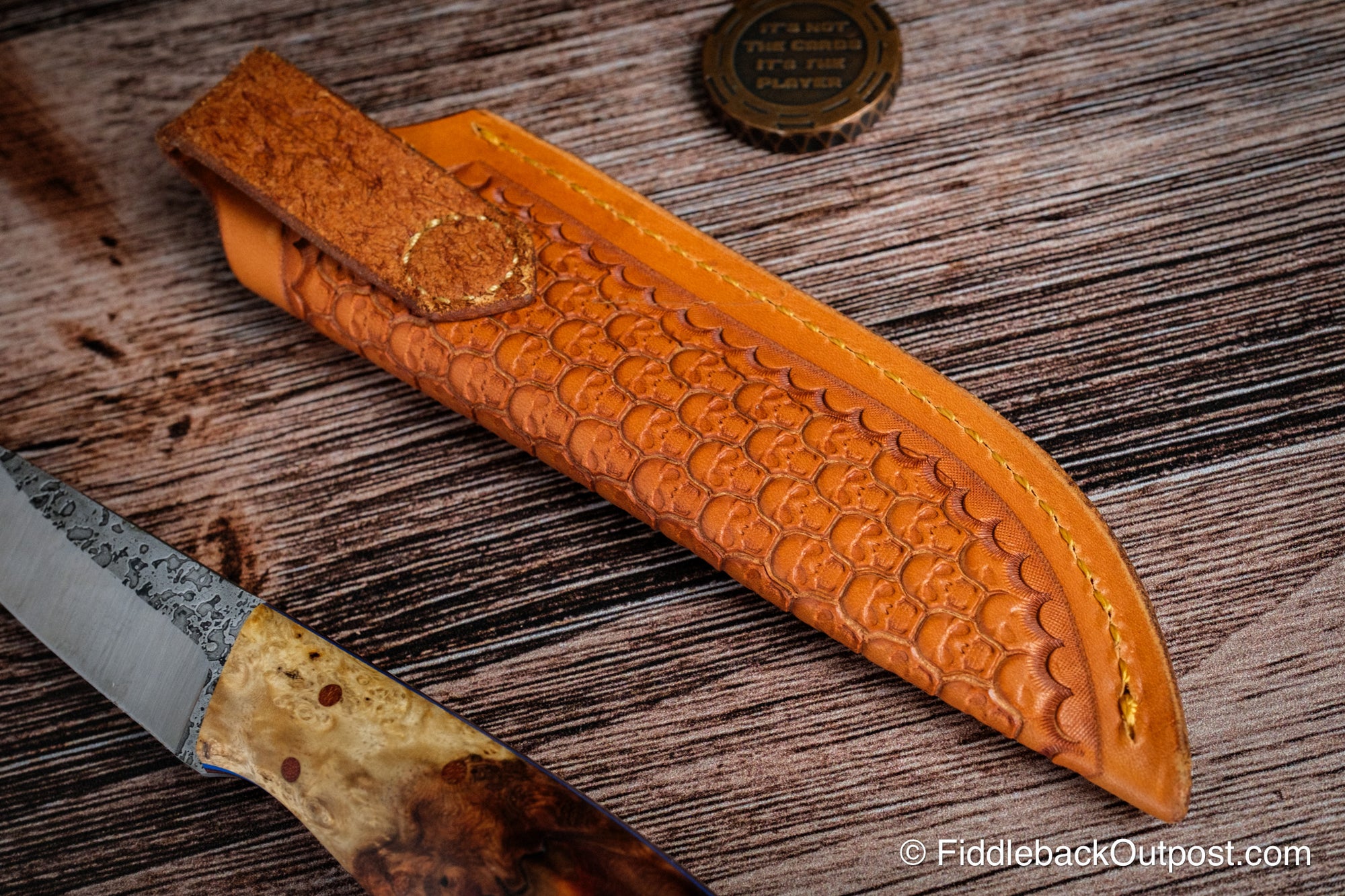 Diomedes Industries Traditional 638 - Leather Belt Sheath - Custom T800 Army Tooling