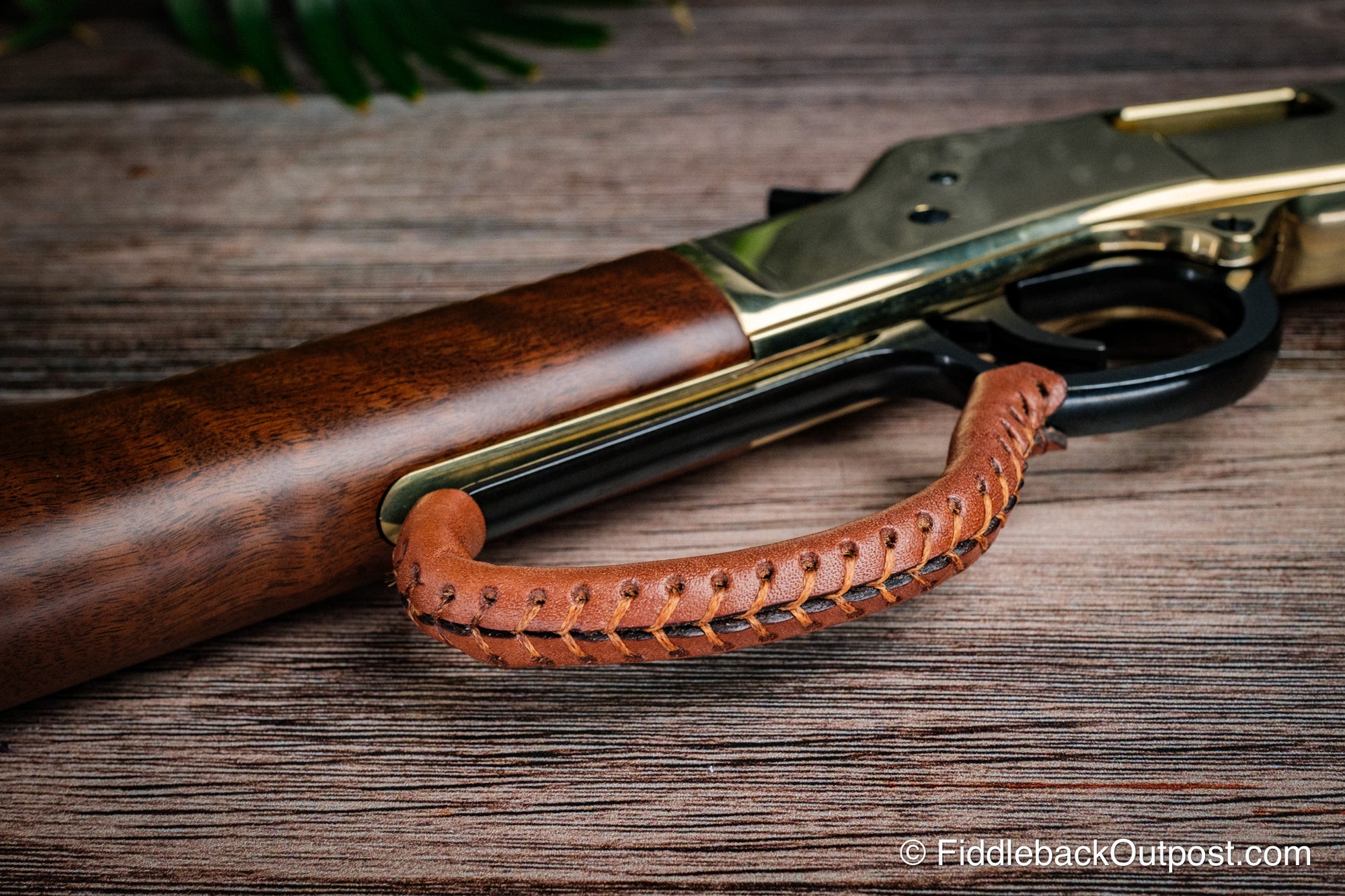 Large Leather Lever Wrap for Lever Action Rifle - Henry - Fiddleback Outpost