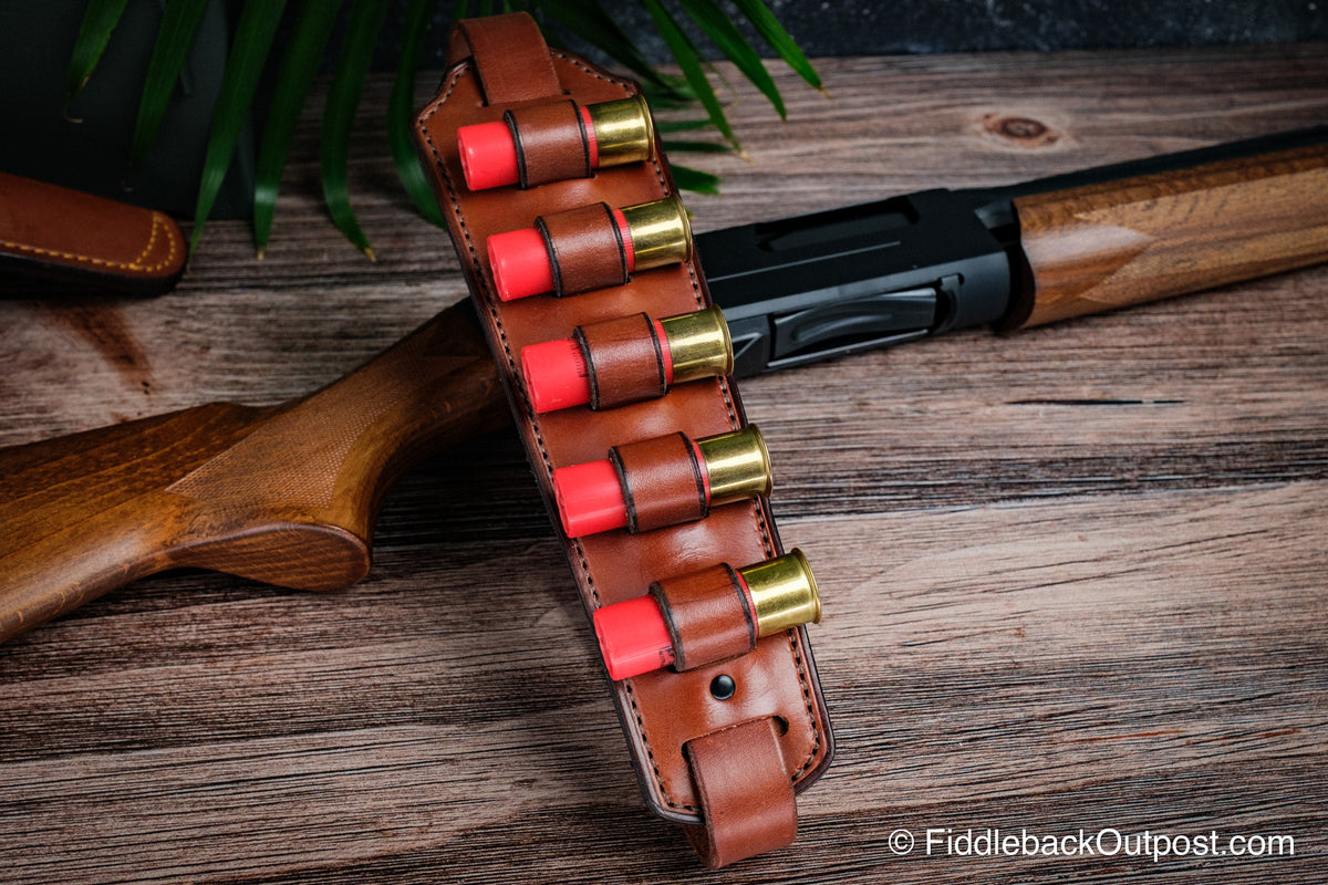 Leather Sling Shoulder Pad WITH Shell Loops - Fiddleback Outpost