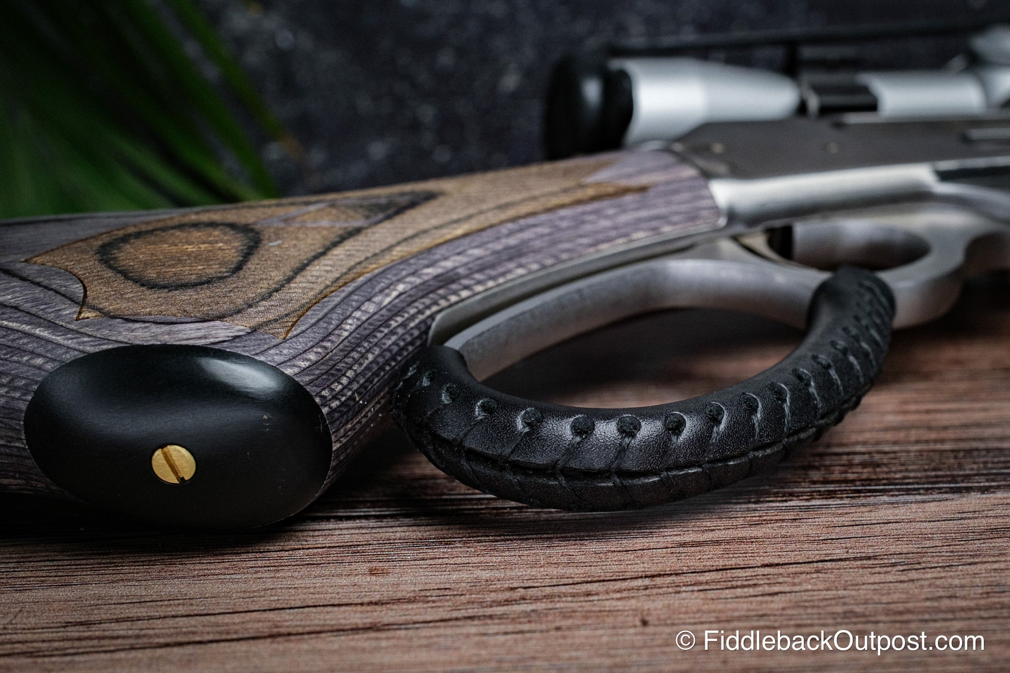 Medium Leather Lever Wrap for Lever Action Rifle - Marlin - Fiddleback Outpost