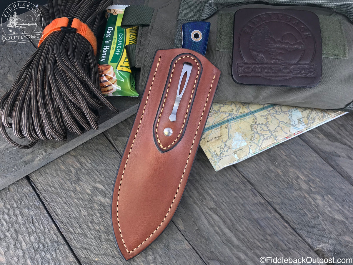 Diomedes Industries - APS 748 - Fiddleback Outpost - Leather Pocket Sheath