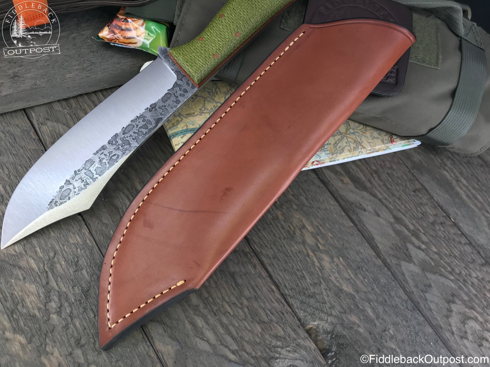 Diomedes Industries - Butterfly 1038 FORAGER - Fiddleback Outpost - Leather Belt Sheath