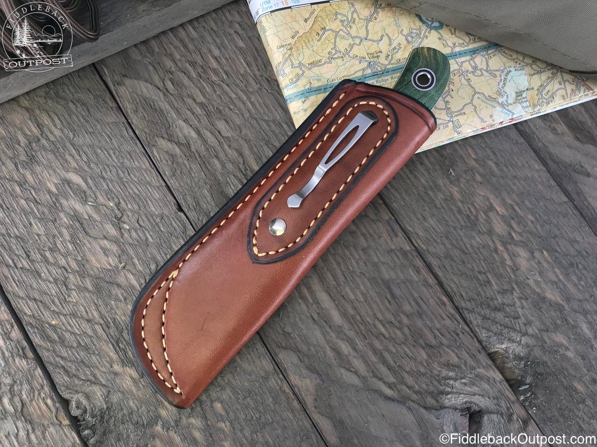 Diomedes Industries - PPS 638 - Fiddleback Outpost - Leather Pocket Sheath