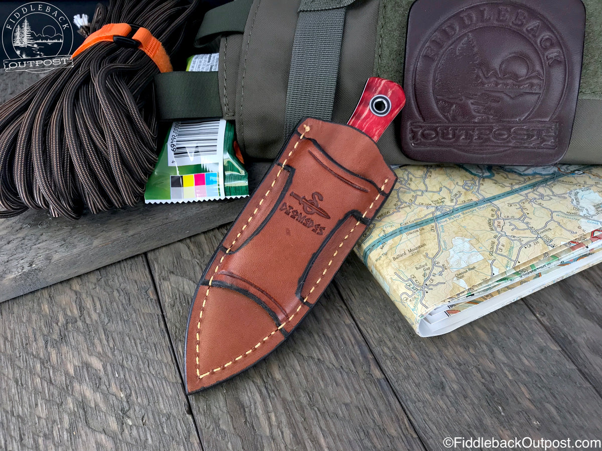 Diomedes Industries - XCarry 538 - Fiddleback Outpost - Leather Belt Sheath