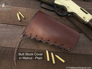 Rifle Butt Stock Cover - RLO Custom Leather - Fiddleback Outpost