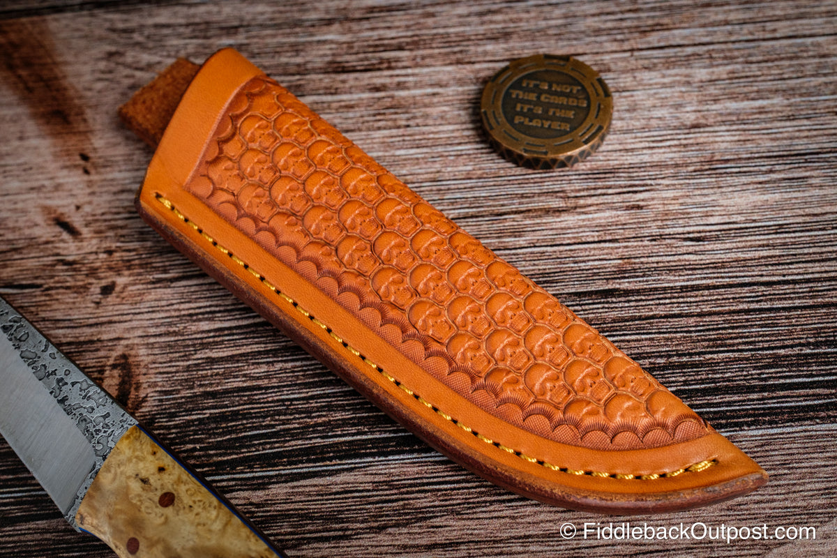 Diomedes Industries Traditional 638 - Leather Belt Sheath - Custom T800 Army Tooling