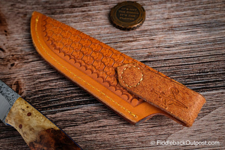 Diomedes Industries Traditional 638 - Leather Belt Sheath - Custom T800 Army Tooling
