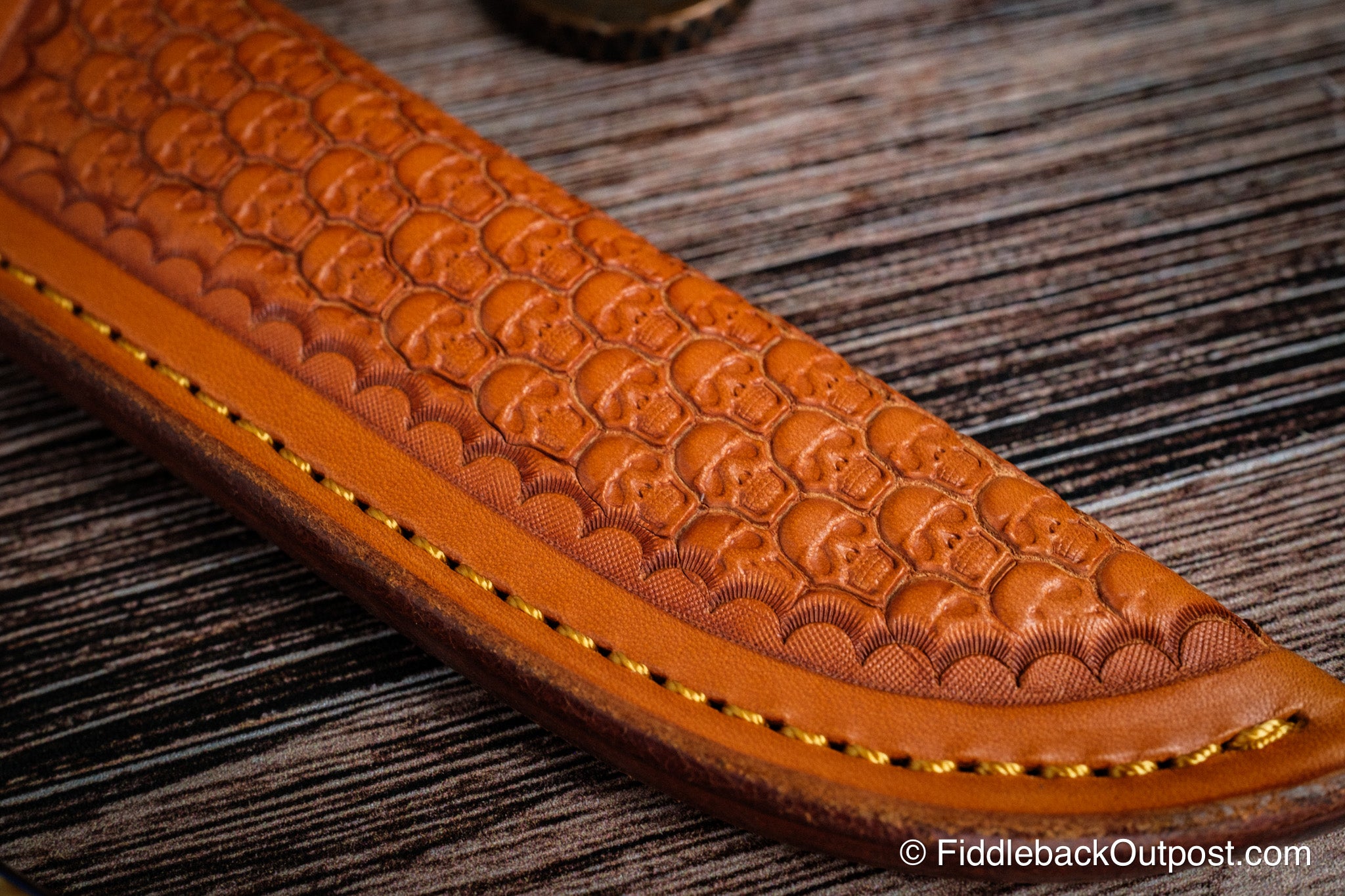 Diomedes Industries Traditional 638 - Leather Belt Sheath - Custom T800 Army Tooling