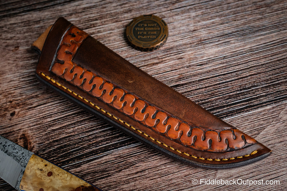Diomedes Industries Traditional 728 - Leather Belt Sheath - Custom Choco Serpentine