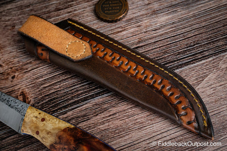 Diomedes Industries Traditional 728 - Leather Belt Sheath - Custom Choco Serpentine