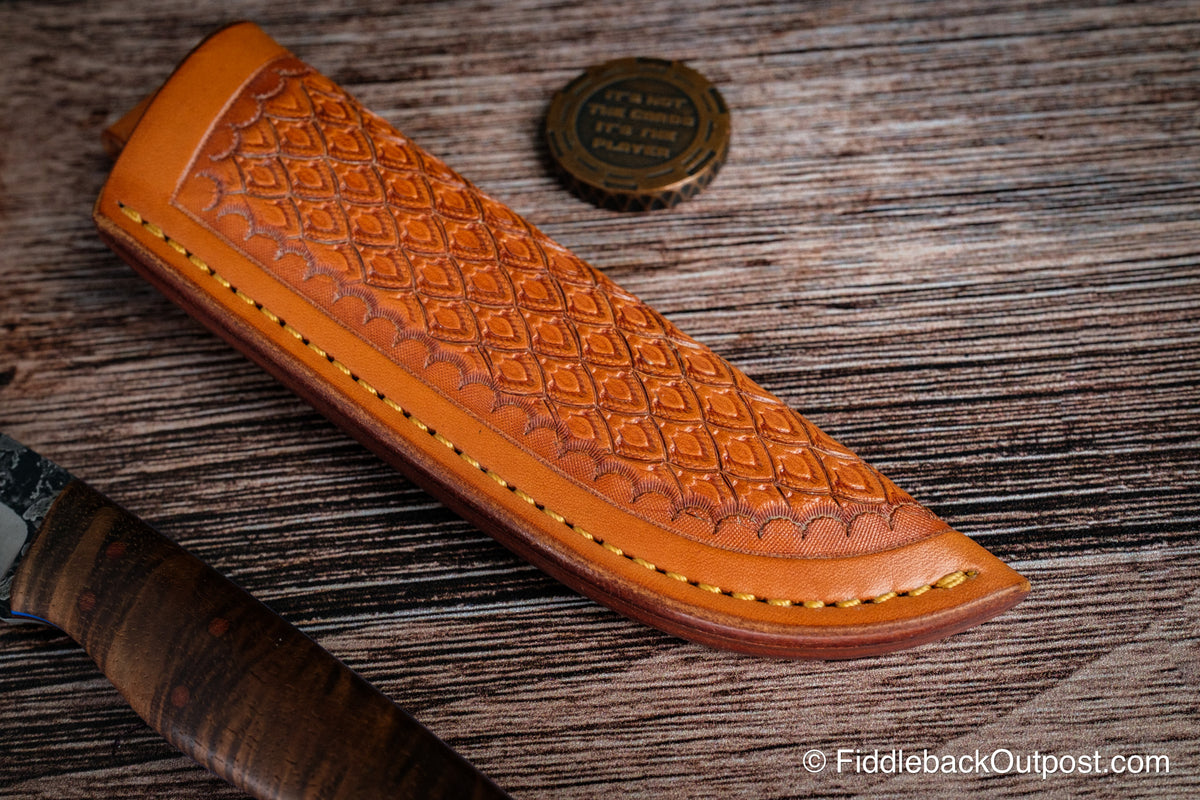 Diomedes Industries Traditional 638 - Leather Belt Sheath - Obsidian Crest