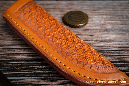 Diomedes Industries Traditional 638 - Leather Belt Sheath - Obsidian Crest