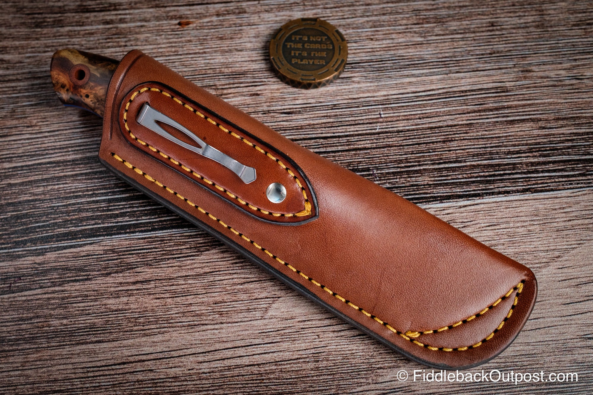 Diomedes Industries PPS 718 - Leather Pocket Sheath for Knife