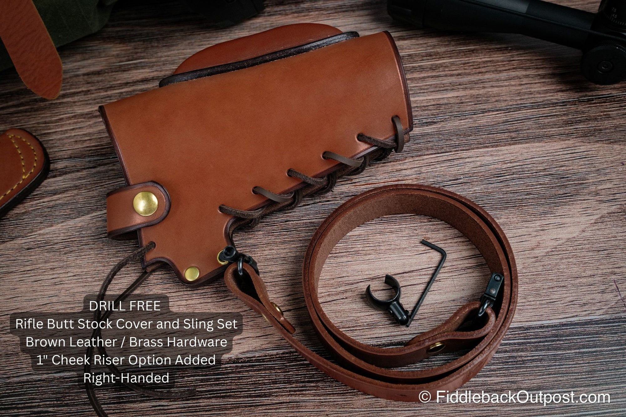 Butt Stock Cover and Sling Set - Drill Free - Rifle - Fiddleback Outpost