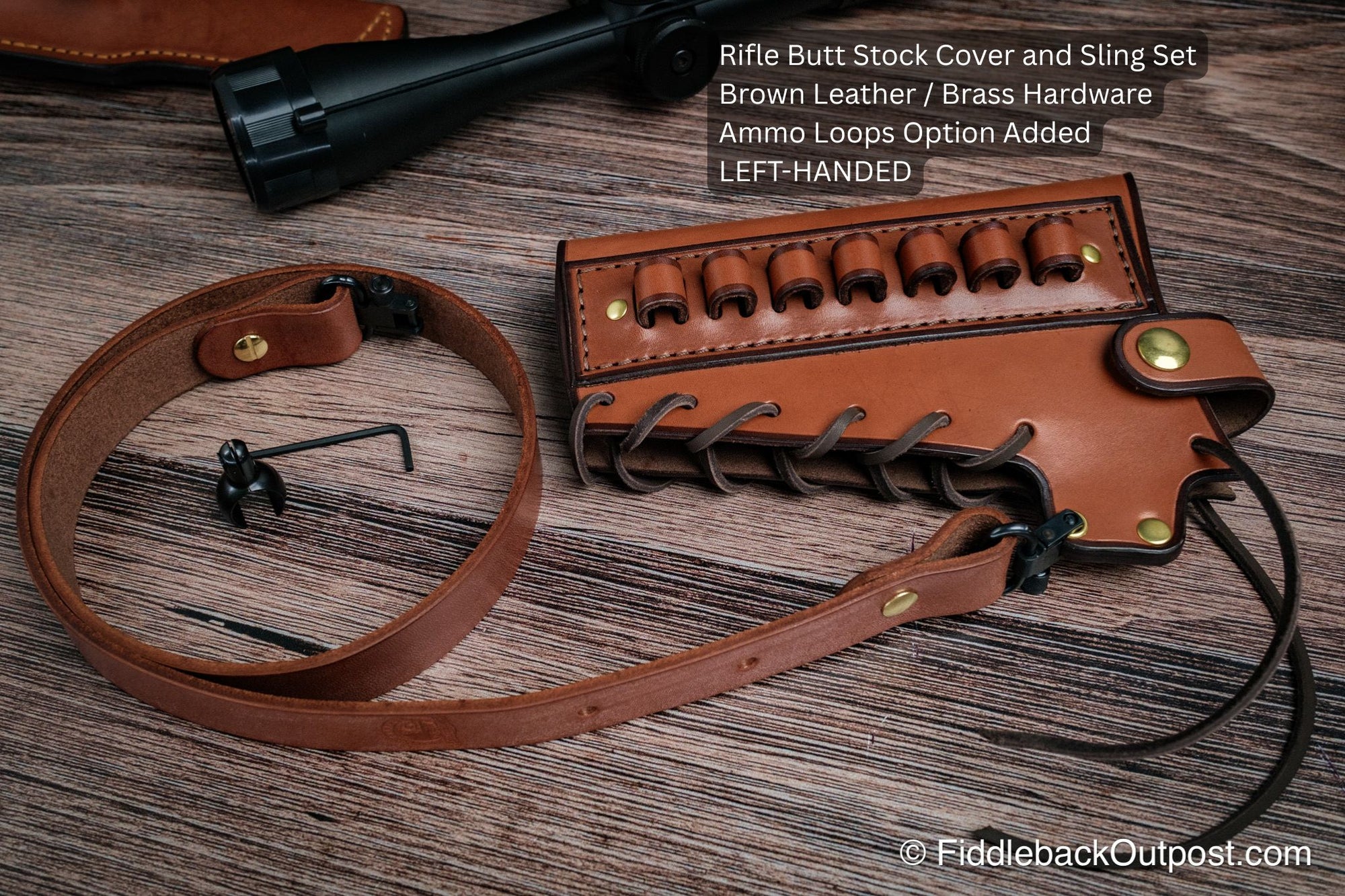 Butt Stock Cover and Sling Set - Drill Free - Rifle - Fiddleback Outpost