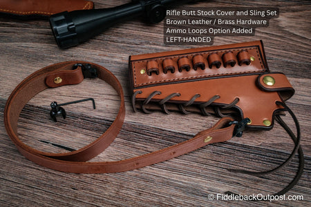 Butt Stock Cover and Sling Set - Drill Free - Rifle - Fiddleback Outpost