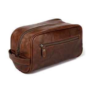 Benjamin Leather Toiletry Wash Bag