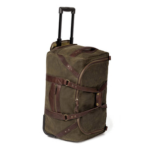 Campaign Waxed Canvas Rolling Carry-On Duffle Bag