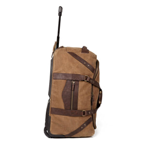 Campaign Waxed Canvas Rolling Carry-On Duffle Bag