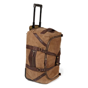 Campaign Waxed Canvas Rolling Carry-On Duffle Bag