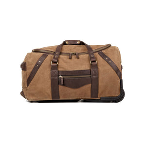 Campaign Waxed Canvas Rolling Carry-On Duffle Bag