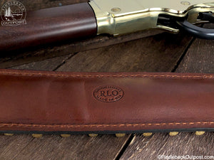Ammo Carrier for Rifle Sling - RLO Custom Leather - Fiddleback Outpost