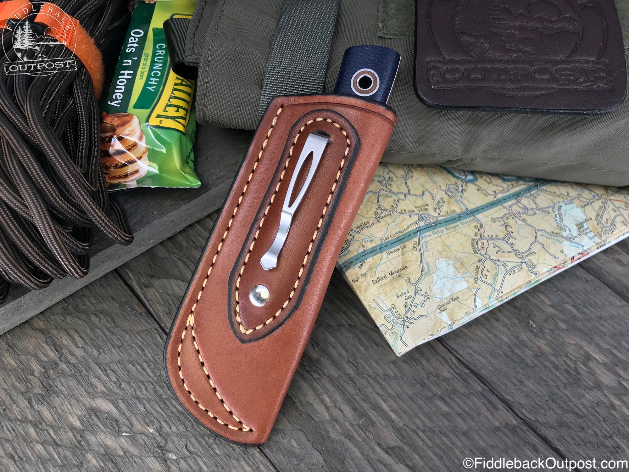 Diomedes Industries - PPS 528 - Fiddleback Outpost - Leather Pocket Sheath
