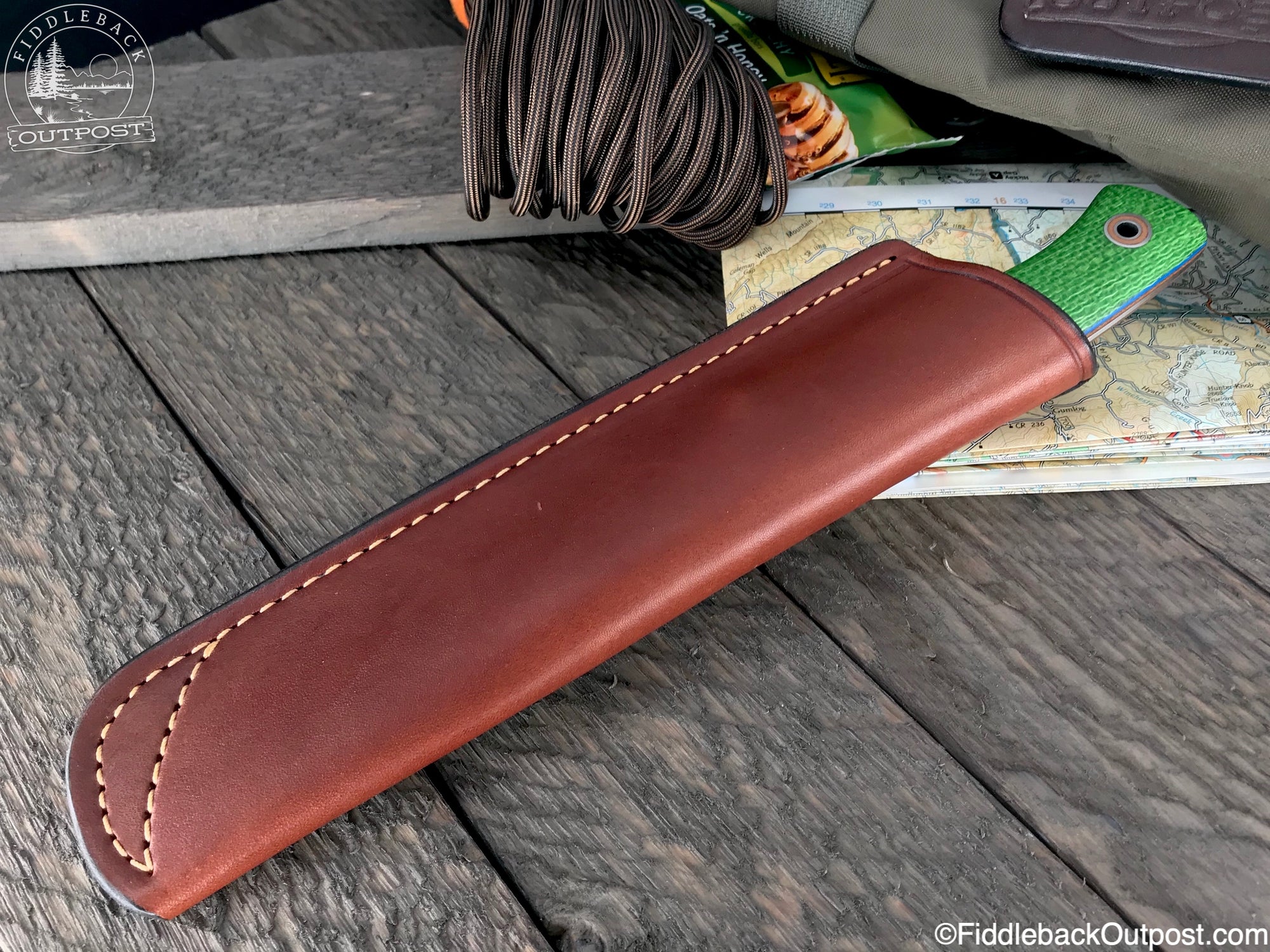 Diomedes Industries - Trekker 878 - Fiddleback Outpost - Leather Belt Sheath