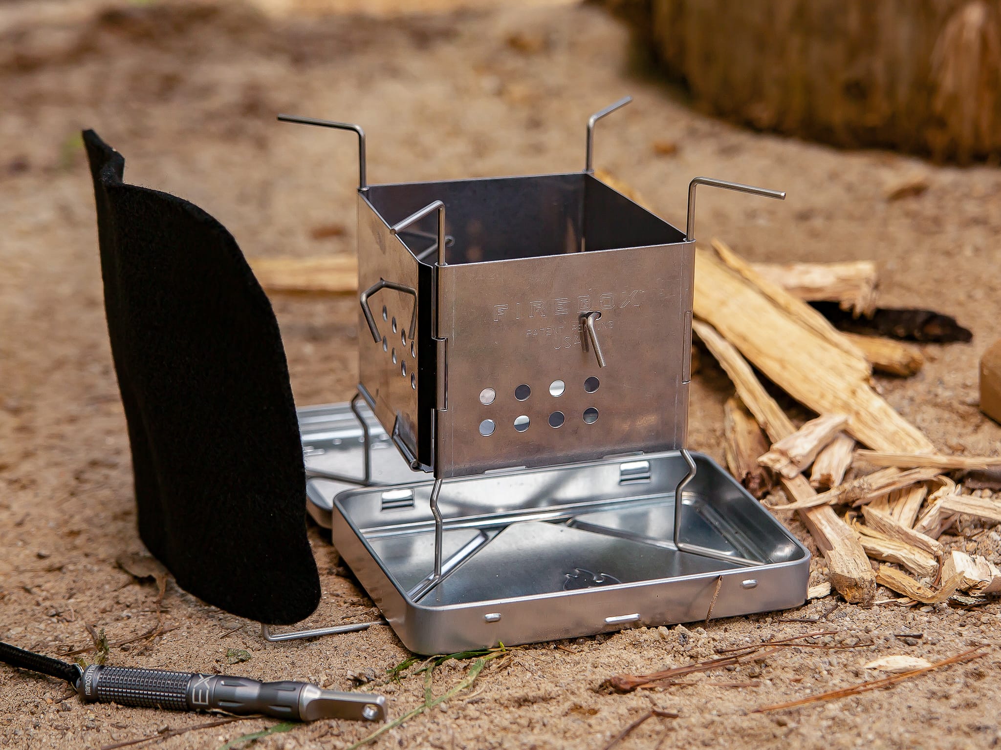 Firebox Stove - Nano X-Case Kit - Stainless - Fiddleback Outpost