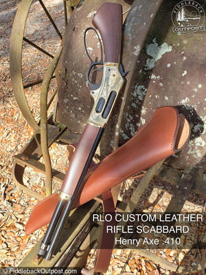 Leather Rifle Scabbard - Double Shoulder Straps - RLO Custom Leather