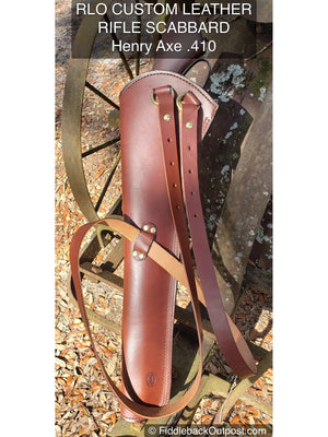 Leather Rifle Scabbard - Double Shoulder Straps - RLO Custom Leather