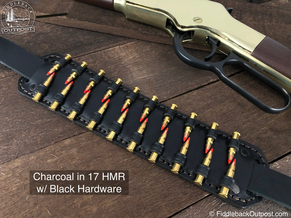 Ammo Carrier for Rifle Sling RLO Custom Leather Fiddleback Outpost