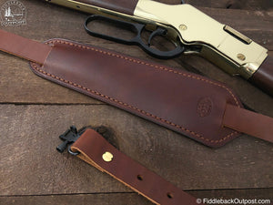 Adjustable Shotgun Sling Pad - RLO Custom Leather - Fiddleback Outpost
