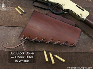 Shotgun Butt Stock Cover - RLO Custom Leather - Fiddleback Outpost