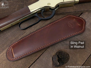 Adjustable Rifle Sling Pad - RLO Custom Leather - Fiddleback Outpost