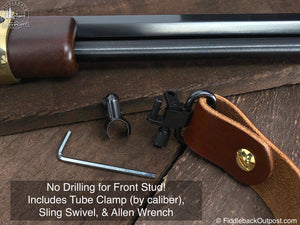 No Drill - Harnessed Rifle Sling - RLO Custom Leather - Fiddleback Outpost