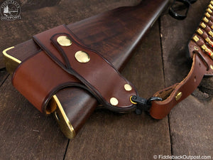 No Drill - Harnessed Rifle Sling - RLO Custom Leather - Fiddleback Outpost