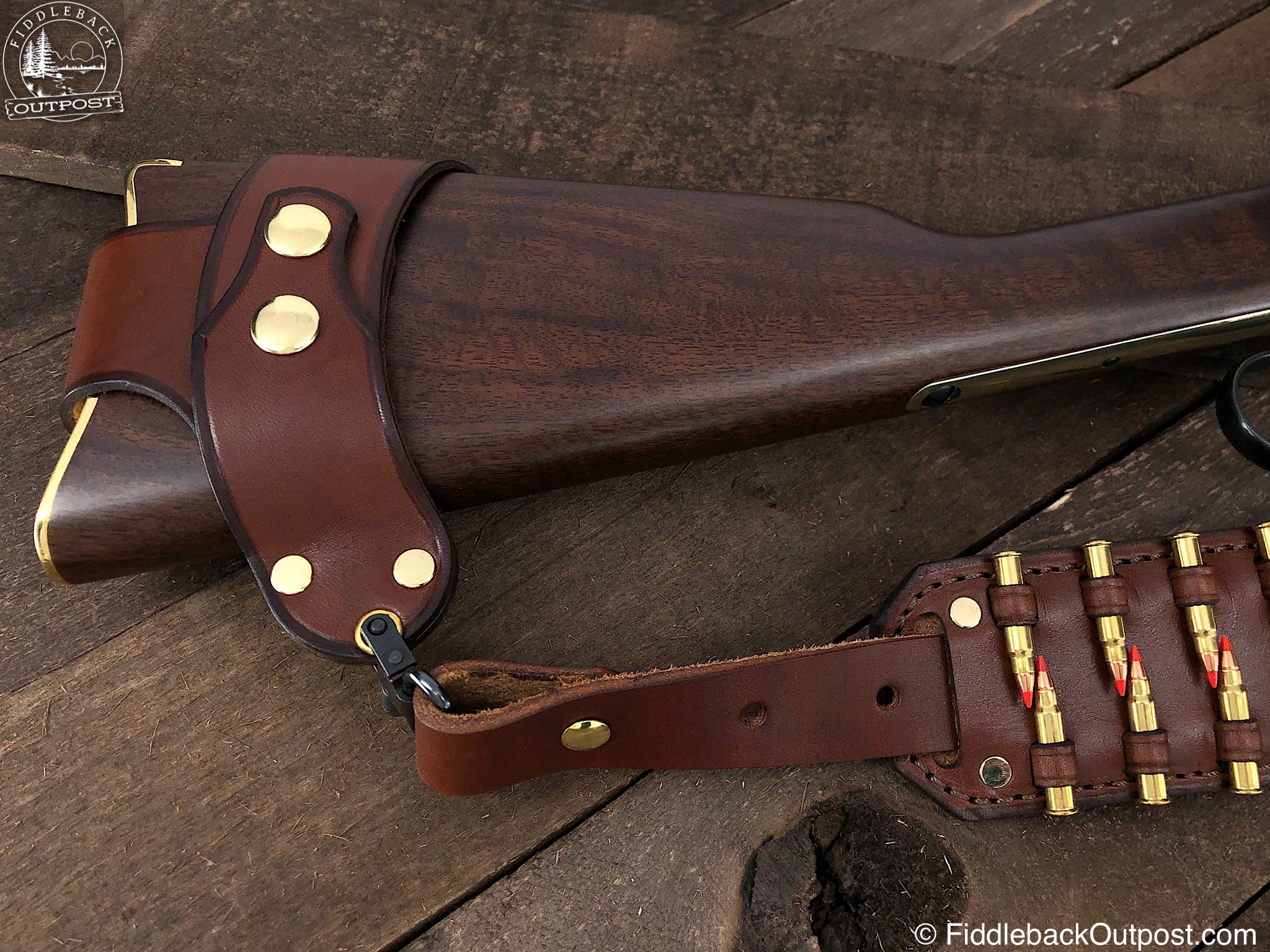 Leather Rifle Scabbard - Double Shoulder Straps - RLO Custom Leather -  Fiddleback Outpost