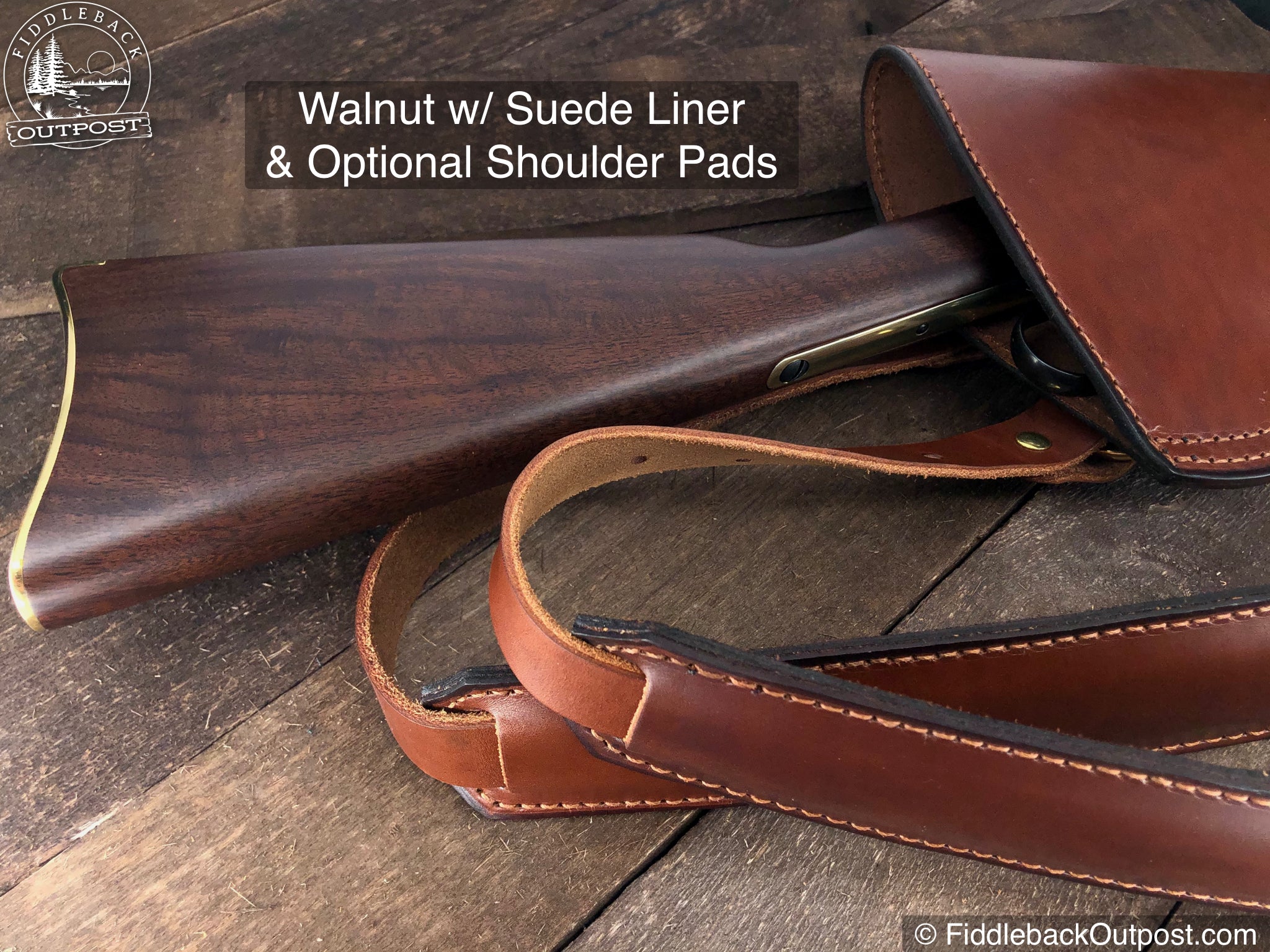 Leather Rifle Scabbard - Double Shoulder Straps - RLO Custom Leather -  Fiddleback Outpost