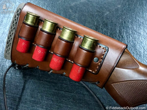 Shotgun Butt Stock Cover - RLO Custom Leather - Fiddleback Outpost