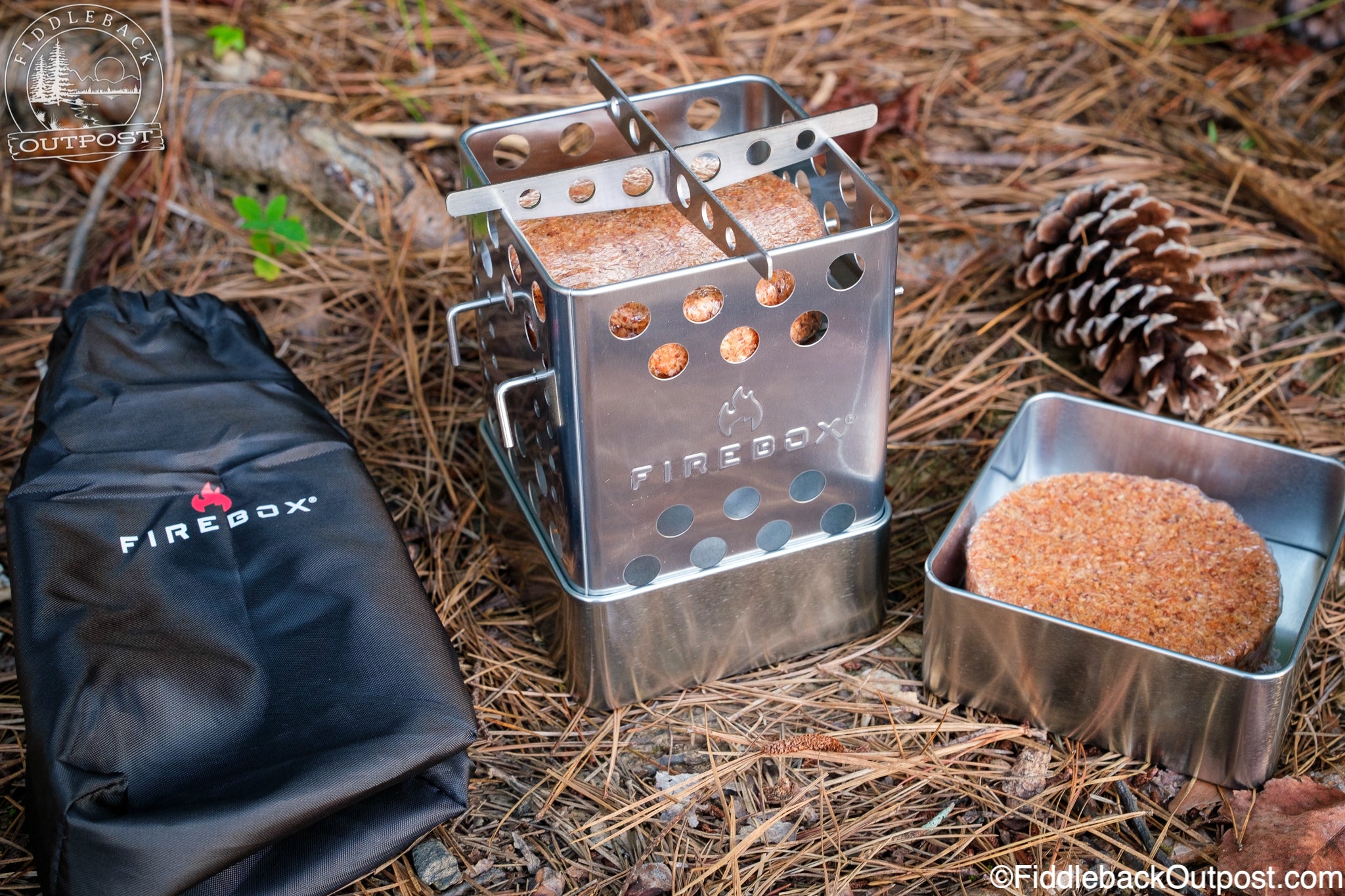 Firebox Stove - 5 Large Camp Stove - Complete Kit - Fiddleback Outpost