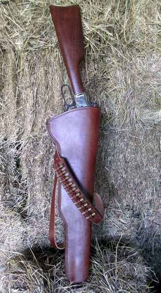 Leather Rifle Scabbard - Double Shoulder Straps - RLO Custom Leather ...